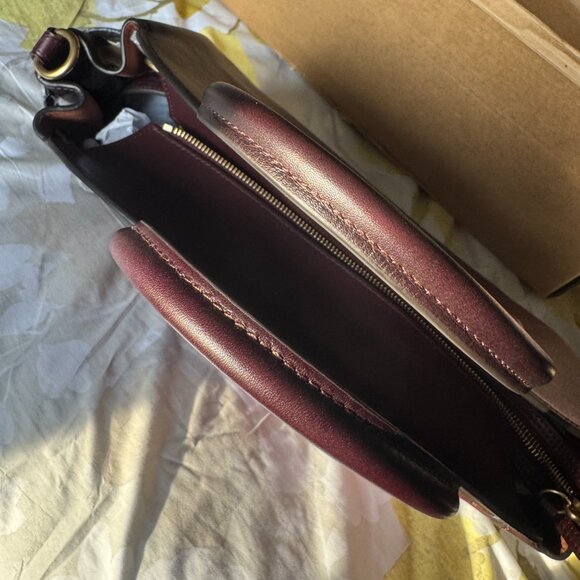 NWT Coach Soft Empire Carryall Bag 40-Brass/Merlot - Picture 10 of 11